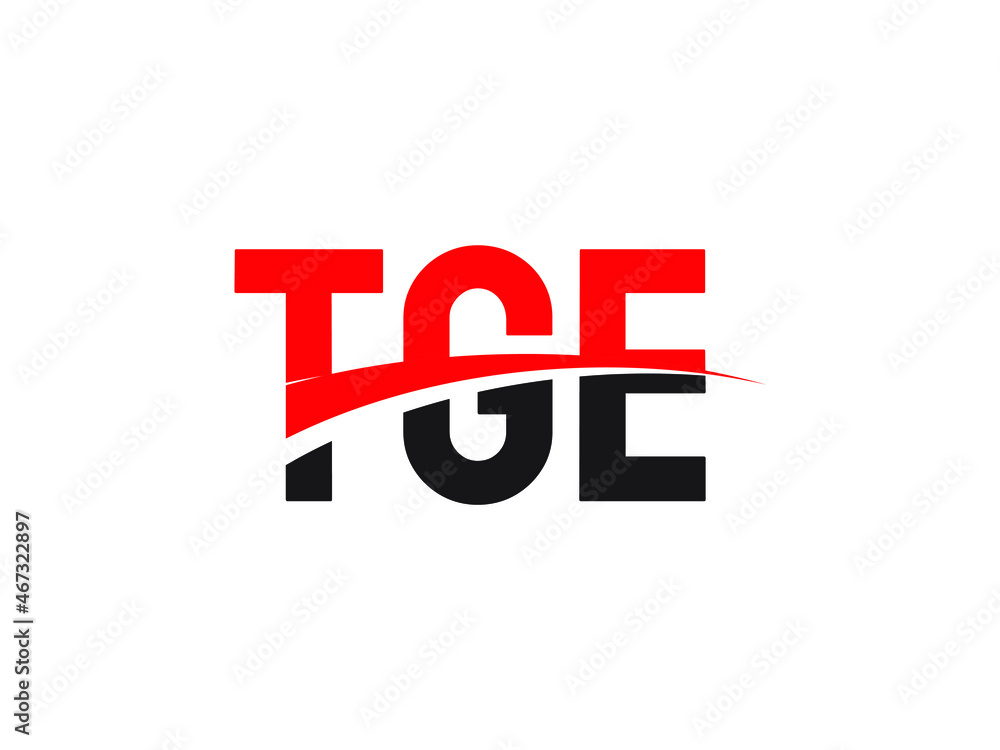 TGE Letter Initial Logo Design Vector Illustration TGE Letter Initial Logo Design Vector Illustration