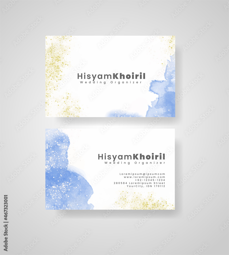Beautiful business card template with watercolor Beautiful business card template with watercolor