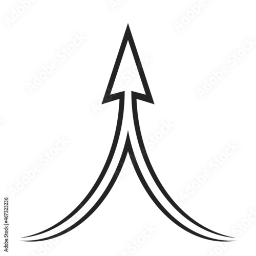 Climb up icon double combined arrow indicates take off value stock illustration