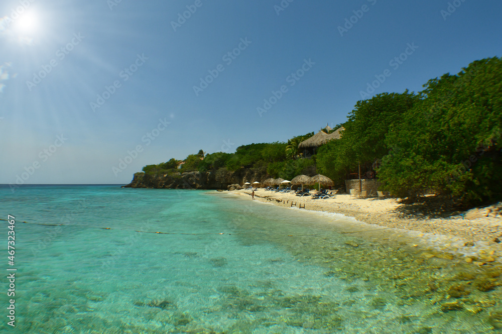 Fototapeta premium PARADISE BEACH , CURACAO ISLAND