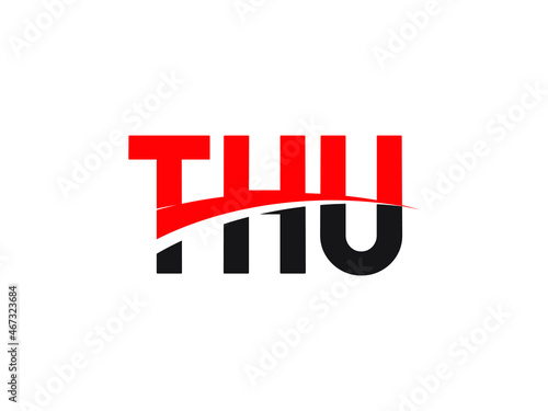 THU Letter Initial Logo Design Vector Illustration