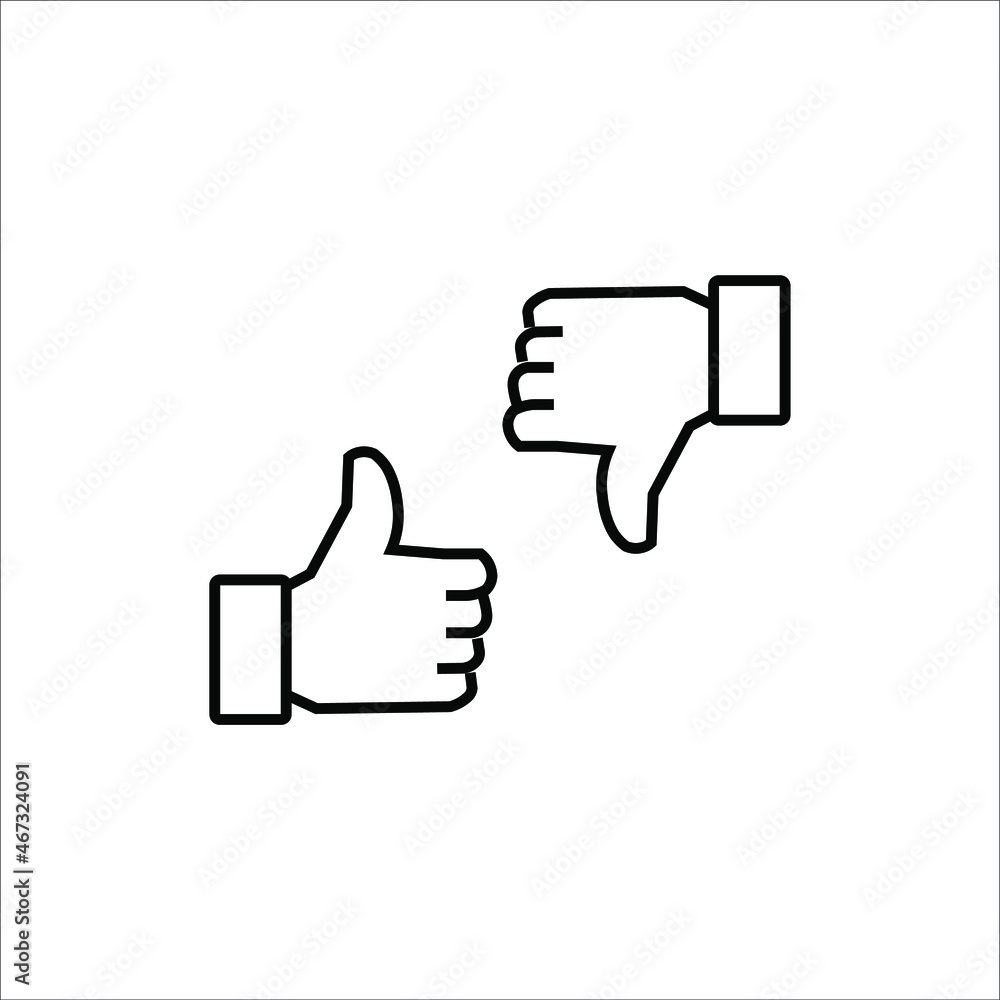 thumbs up and thumbs down icon vector illustration symbol thumbs up and thumbs down icon vector illustration symbol