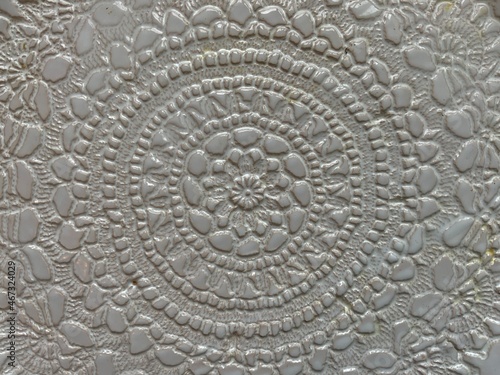 background pattern texture glazed clay porcelain tiles fireplace tile pattern flower white light shade handmade modeling