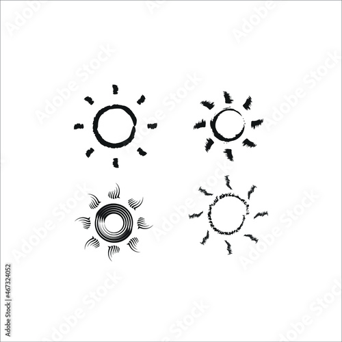 sun set icon vector illustration symbol