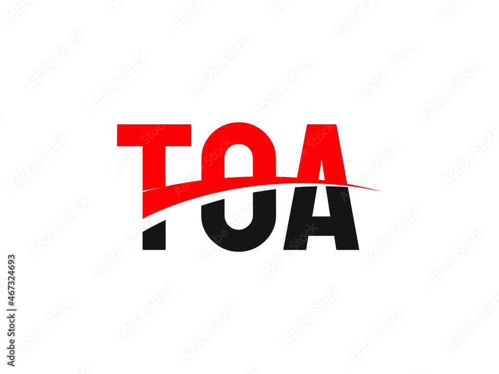 TOA Letter Initial Logo Design Vector Illustration