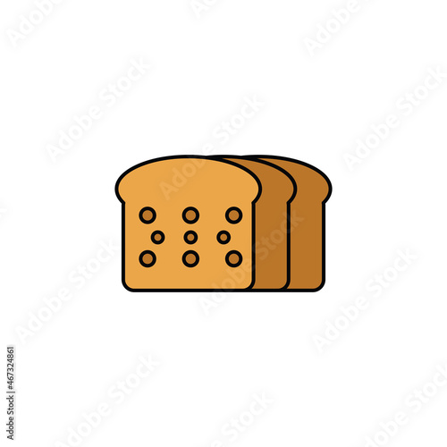 Bread icon vector design flat