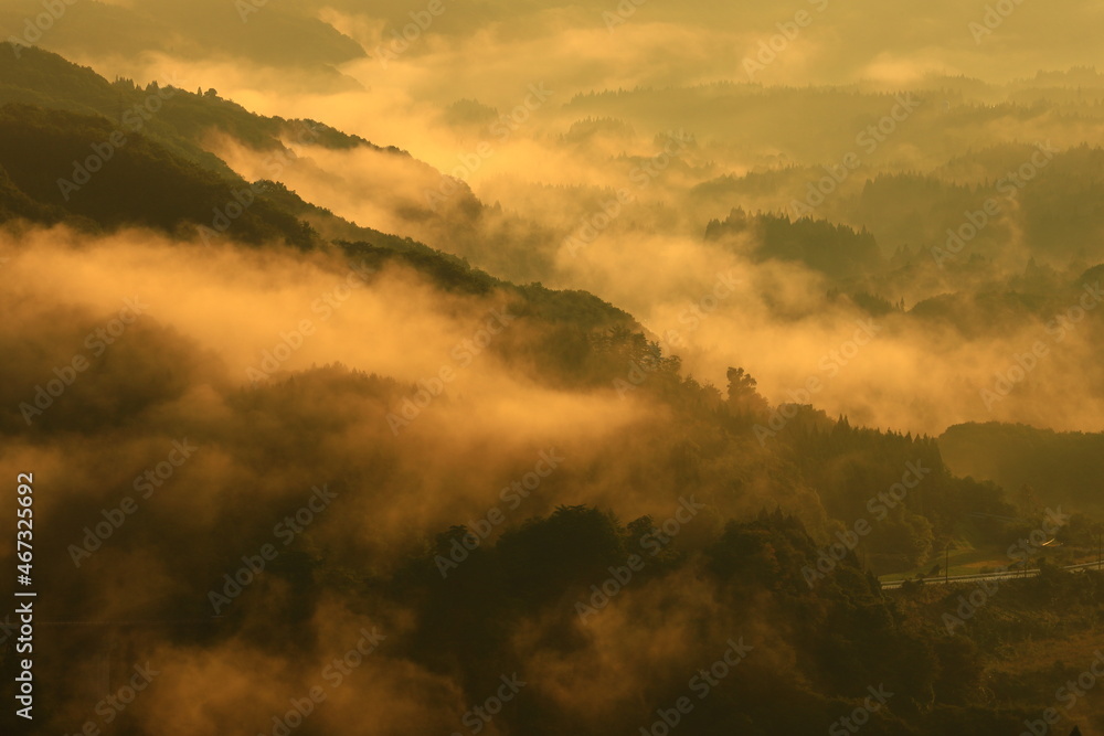 Fototapeta premium 岩手県奥州市 奥州湖展望台からの風景