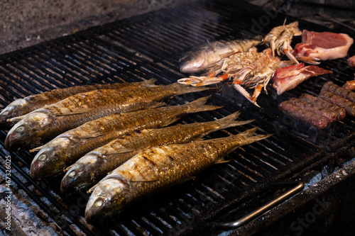 Fresh fish. Grilled. Dalmatia. Croatia