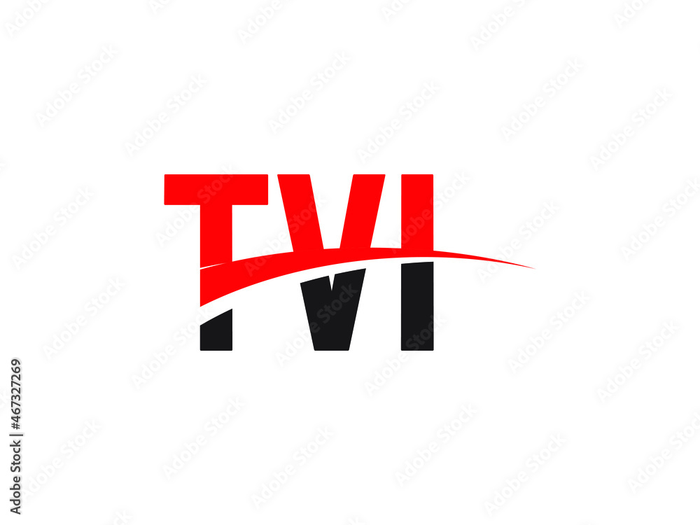 Obraz premium TVI Letter Initial Logo Design Vector Illustration