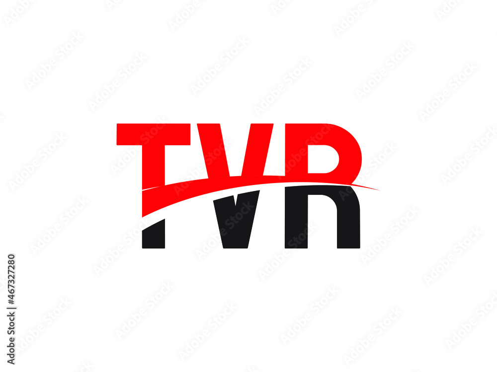 TVR Letter Initial Logo Design Vector Illustration