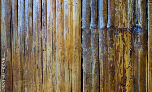 Close up photo of bamboo wall