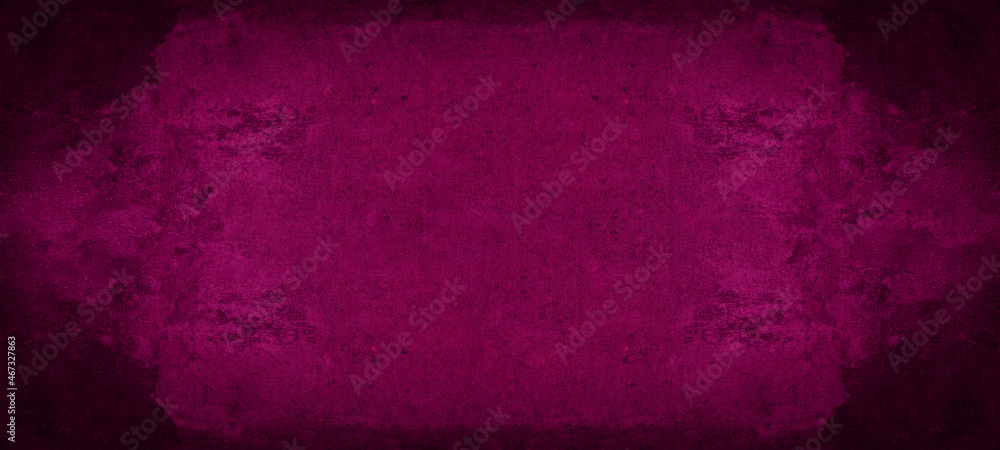 Pink magenta dark abstract grunge background with scratches, Scary dark walls, concrete cement pattern texture for background