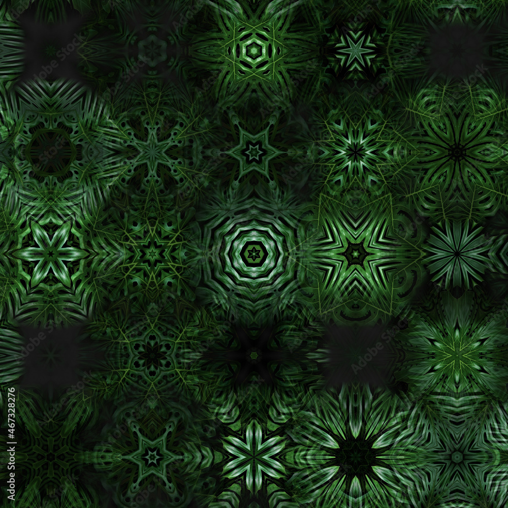 Grün leuchtende, weihnachtliche Sterne als Textur, Hintergrund oder Banner Grün leuchtende, weihnachtliche Sterne als Textur, Hintergrund oder Banner
