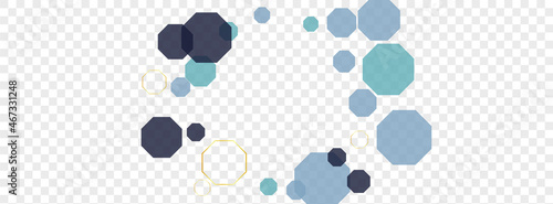 Turquoise Tile Background Transparent Vector. Polygon Digital Mosaic. Communication Wallpaper. Gray Geometric Energy. Honeycomb Background.