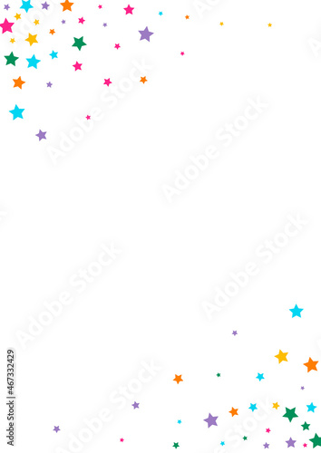 Rainbow Falling Vector White Background Space