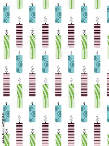 festive cute pattern with candles