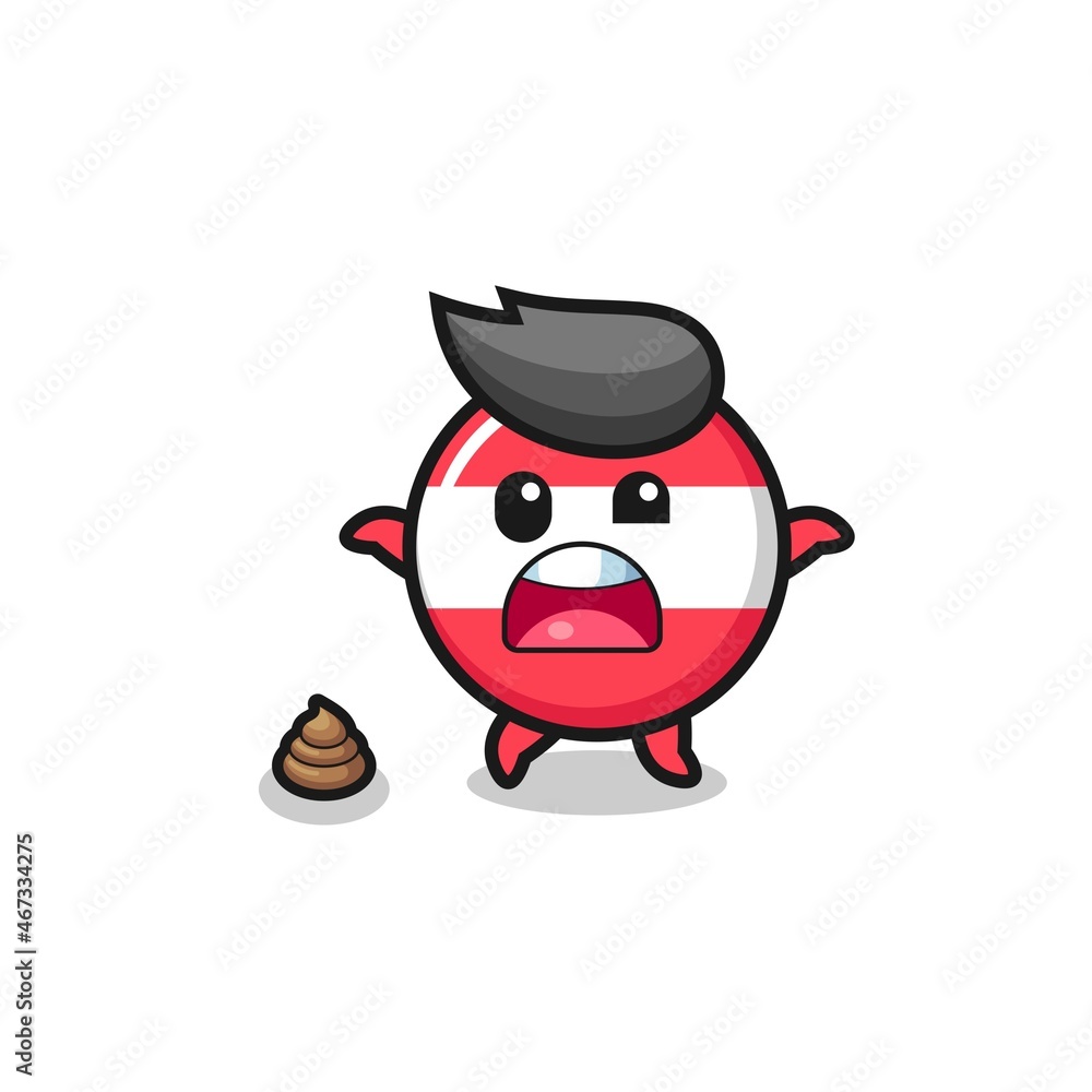 austria flag earth surprised to meet poop austria flag earth surprised to meet poop