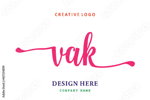 VAK lettering logo is simple, easy to understand and authoritative