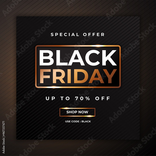 black friday sale, perfect for social media posts as well as posters and banners