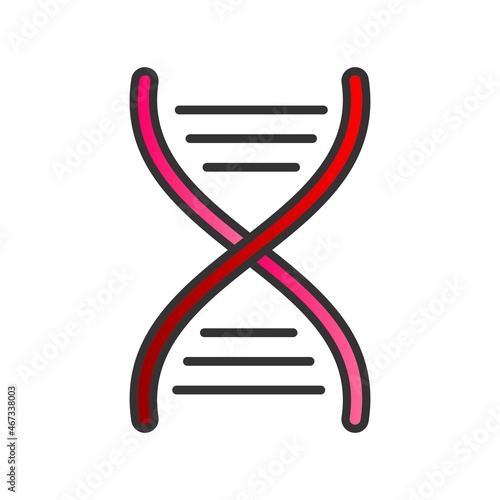 DNA Filled Gradient Vector Icon Design