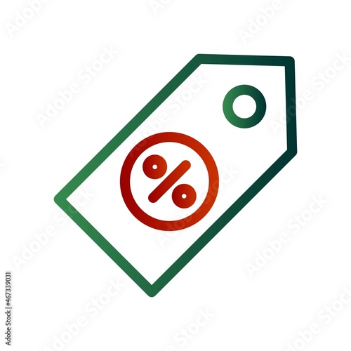 Discount Tag Line Gradient Vector Icon Design