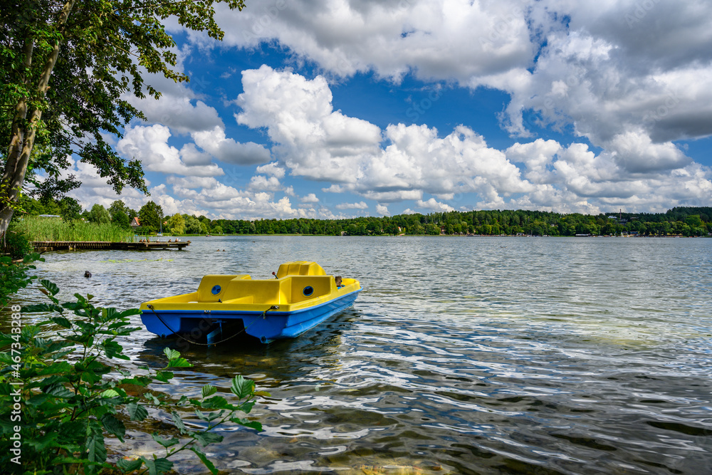 Lake Czos in Mrągowo in Summer