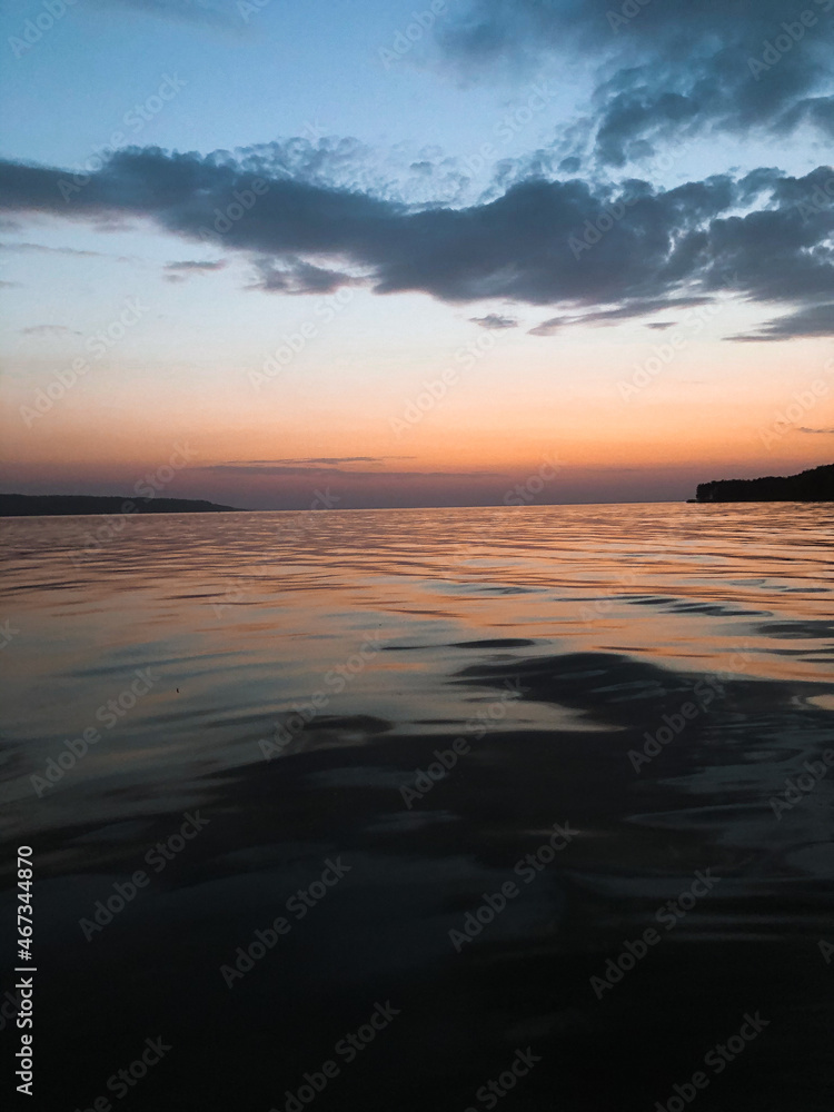 sunset over the sea