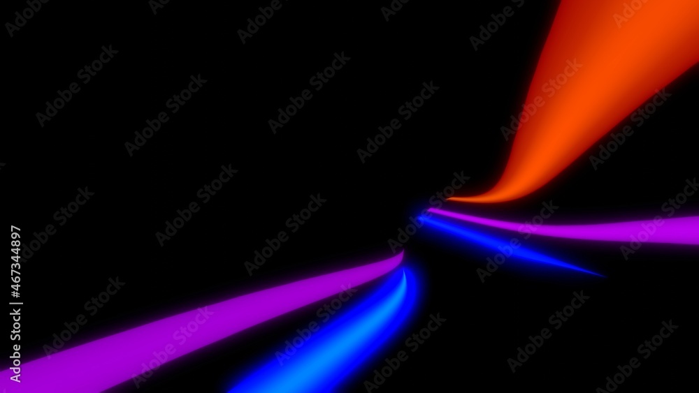 Obraz premium energievoll farbenfroh leuchtende schnelle Lichtschweife, Energie, Strom, Stärke, kraftvoll, schnelles Internet, Licht, Technologie, Wissenschaft, gelb, rot, grün, schwarz 
