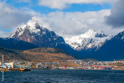 View of the City and the Bay of Ushuaia in summer © buyangustavo