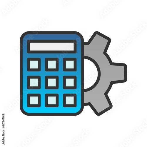 Calculator Filled Gradient Vector Icon Design