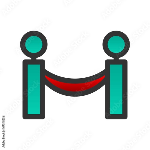 Barrier Filled Gradient Vector Icon Design