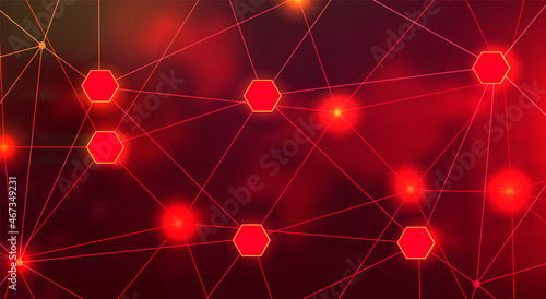 Abstract Technology Binary Code Dark Red Background. Cyber Attack, Ransomware, Malware, Scareware Concept