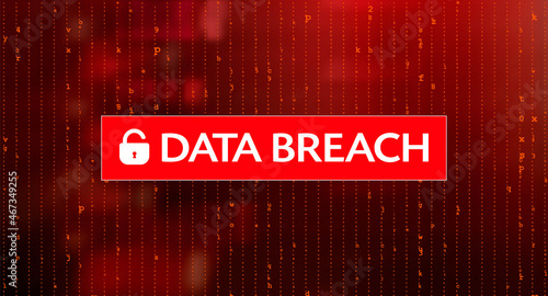 Abstract Technology Binary Code Dark Red Background. Cyber Attack, Ransomware, Malware, Scareware Concept