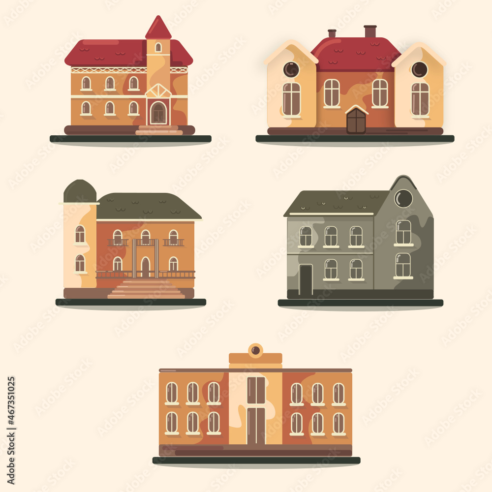 set of houses set of houses