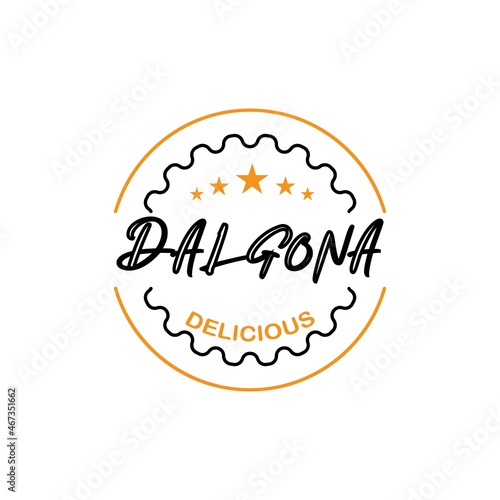 Creative Dalgona Candy, Korean Candy. vector illustration.