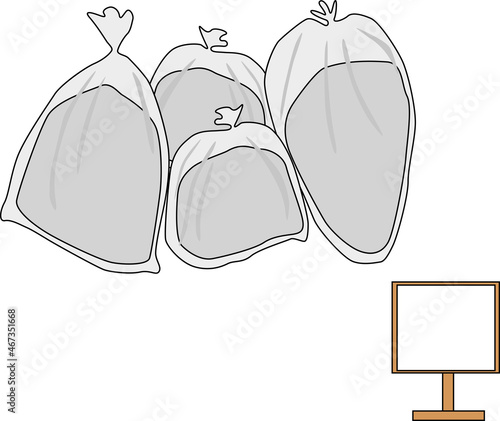 ゴミ捨て場のイラスト素材