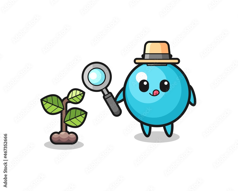cute blueberry herbalist researching a plants