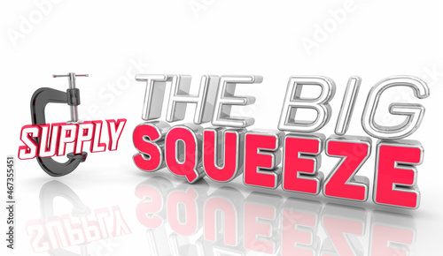The Big Squeeze Supply Chain Crisis Problem Pressure Late Deliveries 3d Illustration
