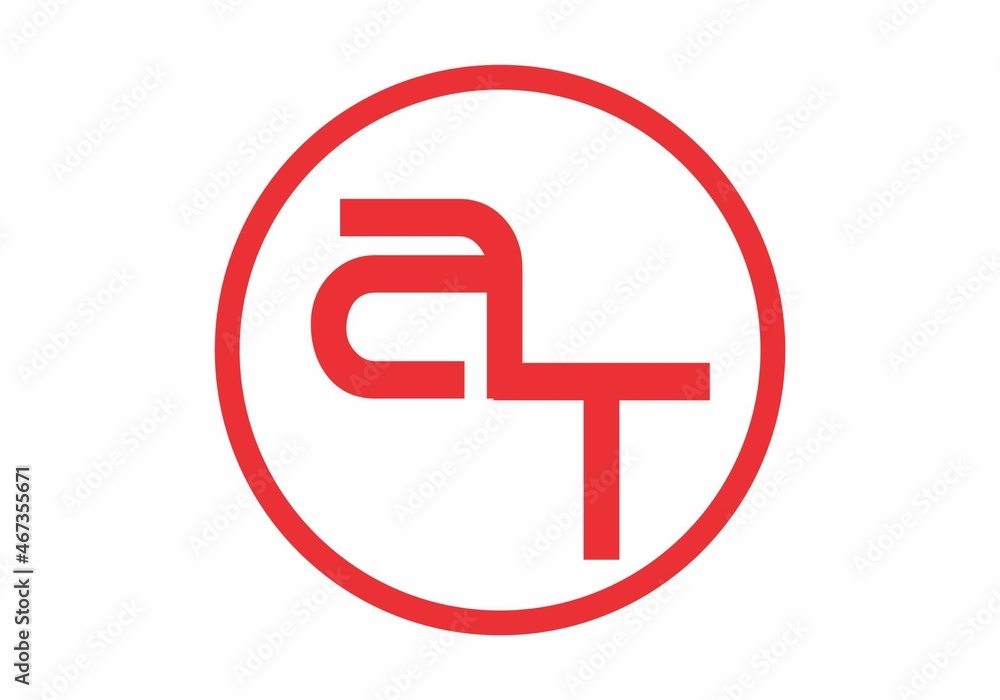 Unique shape of AT initial letter Unique shape of AT initial letter