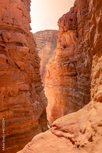 Red Canyon in the Senai Peninsula Desert