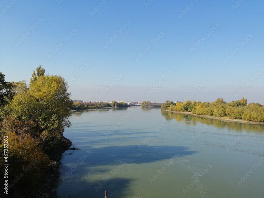 wide river and sky - cityscape