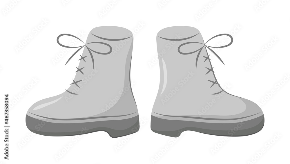 cute shoes in flat cartoon style cute shoes in flat cartoon style