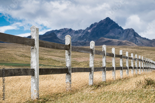Landscape shot with Ruminahui volcano in the Ecuadorian Andes