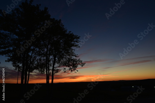 At dawn on an autumn morning  Sainte-Apolline  Qu  bec  Canada