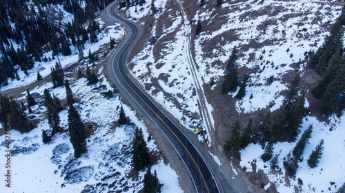snow covered road - ouray Colorado © Sizhu