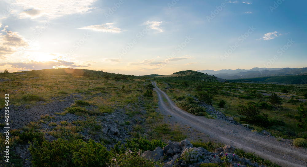 Dirtroad in croatian countryside