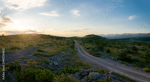 Dirtroad in croatian countryside