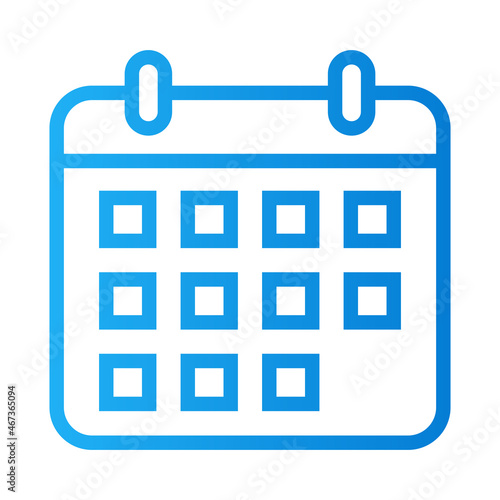 Calendar vector icon with gradient