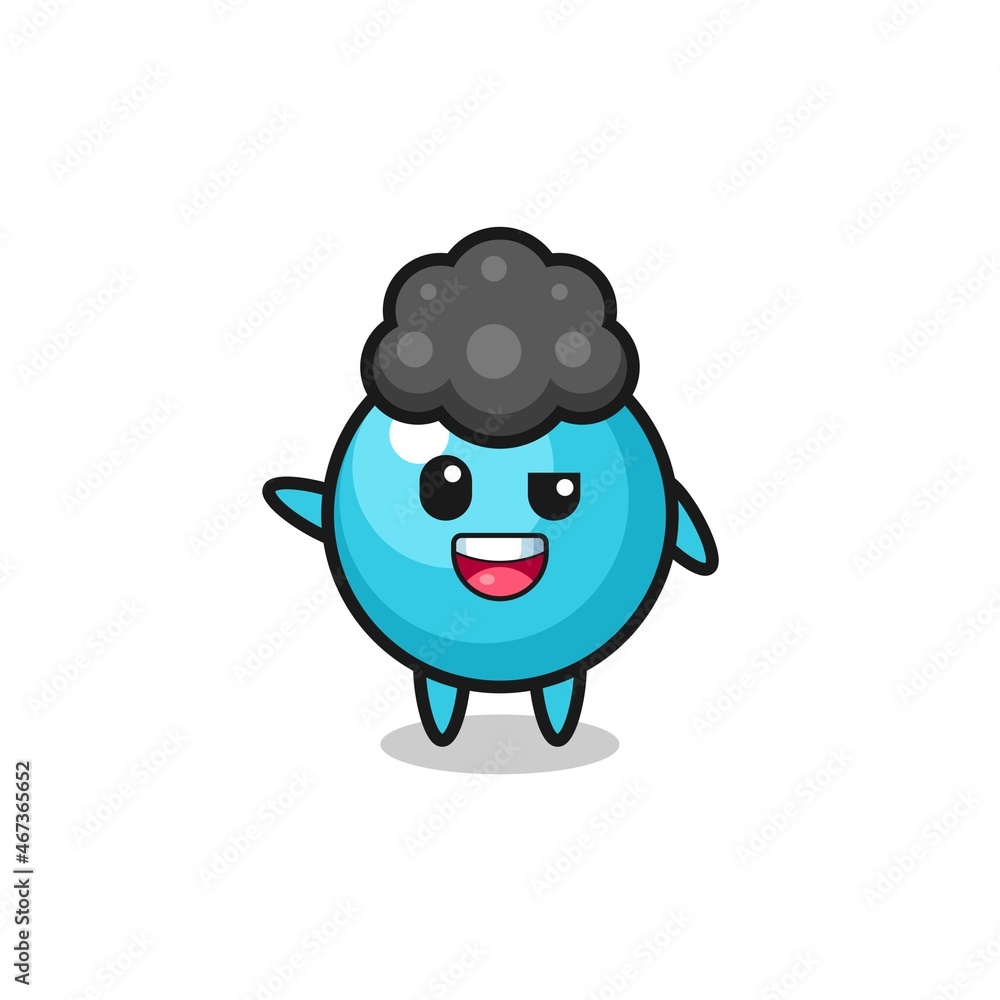 Fototapeta premium blueberry character as the afro boy