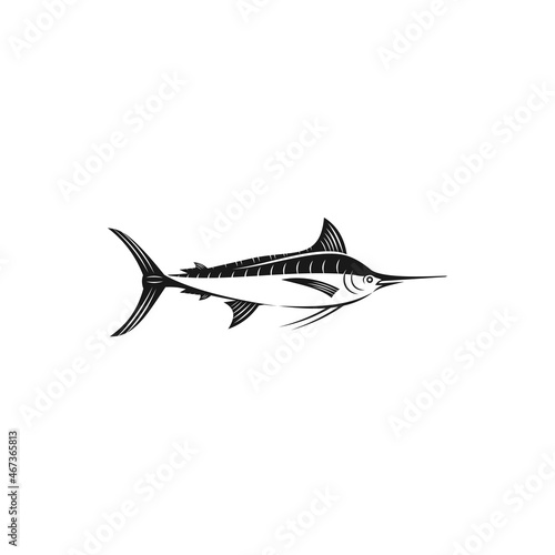 Marlin fish logo design.Marlin fish logo for business.marlin fish logotype.